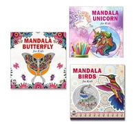 Beautiful Butterfly + Cute Unicorn + Creative Birds Mandala Art Designs Colouring Books | Butterfly Art | Unicorn Designs | Birds Art | Mandala Patterns | Fun for Kids | Nature Designs | Creative Anim