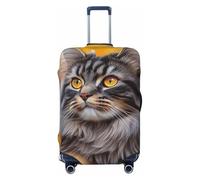 Beautiful Cats from Pennsylvania Housse de protection élastique pour valise de voyage Motif imprimé anti-rayures, Noir , S