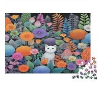 Beautiful Chat Cadeau Unique Décoration Intérieure Winter Fleurs in Bloom Jeu ÉduChatif Challenge Toy Adultes & Enfants des 14 Ans 1000pcs (75x50cm)
