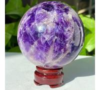 Beautiful Dream Amethyst Ball Crystal Crafts Souvenirs Room Sphere Decor Stone GlobePolished Ornaments (Size : 80-100g) Gemstone Stone