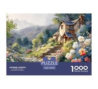 Beautiful English Cottage 1000 Pièces Carton Premium Lot de Puzzles Spring Countryside Anti-Stress Jeu Créatif Puzzles As Birthday Gifts 70x50cm/1000pcs