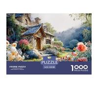 Beautiful English Cottage 1000 Pièces Carton Premium Lot de Puzzles Spring Countryside Stimulant Et Éducatif Jeu Familial Puzzles pour Adultes Et Enfants 52x38cm/1000pcs