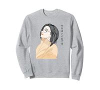 Beautiful Girl Feeling Happy, Today is A Good Day, Sketch Art Sweatshirt