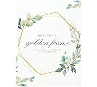 Beautiful Golden Frame Place Your Own Message In The Bock: Notebook