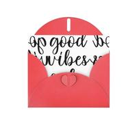 Beautiful Good Vibes Only Cartes de vœux imprimées avec enveloppes incluses Cartes de vœux vierges pour mariages, événements, anniversaires