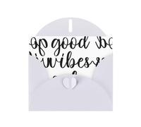 Beautiful Good Vibes Only Cartes de vœux imprimées avec enveloppes incluses Cartes de vœux vierges pour mariages, événements, anniversaires