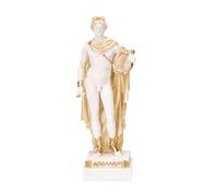 BEAUTIFUL GREEK STATUES Apollo Dieu de la musique Poésie Art Doré Albâtre Sculpture 23 cm