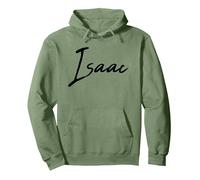 Beautiful Handwritten Font Isaac Calligraphy Sweat à Capuche, Unisexe pour Adultes, Vert Sauge, XXL
