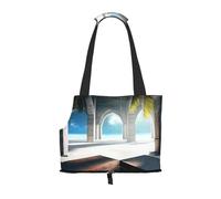 Beautiful House in The Morning Sac fourre-tout pliable pour petit chien, chat, chiot