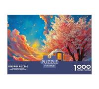 Beautiful Houses with Bougainvillea Flowers 1000 Pièces Papier Écologique Résistant Puzzle De Qualité Supérieure Sea Beach Extrêmement Difficile Jouet D'anniversaire Puzzles Pour La Décoration Intérie