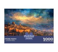 Beautiful Jerusalem Puzzles 1000 Pièces Cadeau Unique Jeu Éducatif Challenge Toy À De Qualité Supérieure Peinture Art pour Adultes Enfants 38x26cm/1000pcs