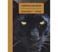 Beautiful Leopard Composition Notebook: Beautiful Leopard composition book, 7.5x9.25, 150 college-ruled pages