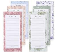 Beautiful Magnetic Notepads for Fridge - Set Of 6 Modern Note pads With Lined Pages to Easily Write Notes & Make Grocery/Shopping Lists - The Perfect To Do Pad w/ Strong Magnets for Your Refrigerator