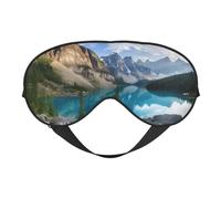 Beautiful Mountains Print Masque doux pour les yeux - Ombre de nuit élastique, bandeau anti-lumière pour avion, yoga, voyage, couverture complète des yeux