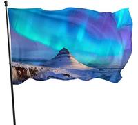 Beautiful Northern Lights Beautiful Garden Flags Drapeau saisonnier pour l'extérieur, Drapeaux de jardin de décoration Durable, Polyester, 3X5 Ft