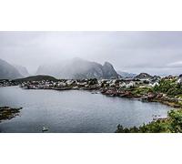 Beautiful Norwegian Town Scenery Diy 5D Diamond Painting By Number Unique Kits Home Wall Decor Crystal Rhinestone Wall Decor 40x50cm