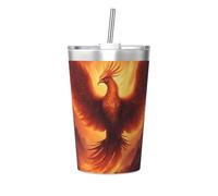 Beautiful Phoenix Gobelet conique en acier inoxydable étanche durable et tendance pour camping, pique-nique, voyage, travail