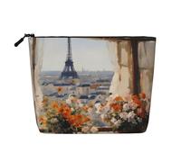 Beautiful Pylons in The Distance Faux Chanvre Trousse de Maquillage Grande Capacité Organisateur de Voyage pour Voyage d'affaires et Usage quotidien