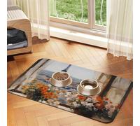 Beautiful Pylons in the Distance Pet Water Absorbent Faux Leather FeedMat 30x45cm Antidérapant Durable Mat for Cat and Dog Bowls