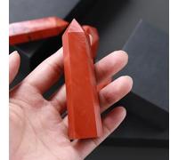 Beautiful red Crystal Quartz Aura Jasper Point Column Wand (Color : 6-7cm) Gemstone Stone