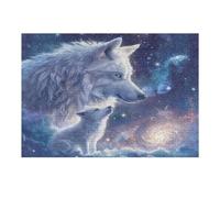 Beautiful She-Wolf Accompanied Puzzle 300 Pièces pour Adultes Educa Vision Unique Décoration Salon Activité Créative Cadeau Original Famille 300 PCS