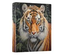 Beautiful Tiger King Classeur à 3 anneaux 3,8 cm en PVC avec anneau en D et poche transparente pour fournitures de bureau