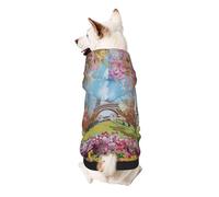 Beautiful Tower Paris Sweat à capuche imprimé pour chiot - Doux, confortable et respirant - Vêtements pour animaux de compagnie mignons pour chien, chat et petits animaux de compagnie, taille XL