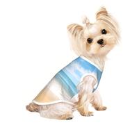 Beautiful View of The Sea3 Chemise d'été pour chien T-shirt extensible pour chats et chiens T-shirt sans manches Débardeur pour chien