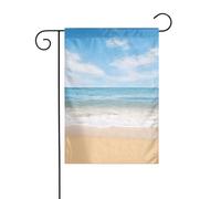Beautiful View Of The Sea3 Panneau de jardin de Noël imprimé double face 30,5 x 45,7 cm Drapeau décoratif