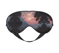Beautiful Views Masque de sommeil en satin imprimé et masque pour les yeux | Masques de sommeil profond pour homme et femme | Masque de sommeil doux pour nourrir la peau