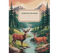 Beautiful Vintage Deers Nature Notebook: 120 Pages, with Linework Cover Design, suitable for Journaling, Creative Writing, Drawing, Girls, Writers, ... for Journaling, Creative Writing, Drawing, Gi