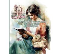 Beautiful Vintage Victorian Ladys Reading At Teatime Coloring Book