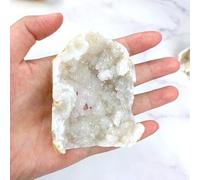 Beautiful White Agate geode Tower Crystal Obelisk Stone Home Decoration Gift (Size : 100-120g)