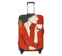 Beautiful Woman Coffee Time Housse de protection élastique pour valises de voyage Résistant à la poussière Résistant aux rayures Convient pour 55,9 à 61 cm