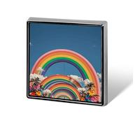 Beautiful World Épingle à revers tendance en métal pour homme et femme pour sac à dos, chapeau amusant et personnalisé (carré)