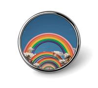 Beautiful World Épinglettes personnalisées arc-en-ciel pour sacs à dos tendance pour costumes et chapeau mignon pour homme et femme Broche amusante pour sac à dos Broche vintage pour mariage Broche