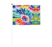 Beautiful World Rainbow Tribe Drapeau double face à manivelle 14 x 20,8 cm, utilisé pour la décoration de fête de vacances, les compétitions