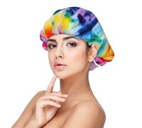 Beautiful World Rainbow Tribe Print Adulte Satin Bonnet de Nuit Bonnet de Dormir Bonnet pour Dormir - Bonnet de Nuit en Soie pour Femme Homme, noir, taille unique