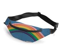 Beautiful World Sac banane arc-en-ciel avec sangle réglable, sac à bandoulière léger, mini sac banane mains libres pour la course à pied ou la salle de sport