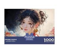 Beautiful Young Woman 1000 Pièces Carton Premium Coffret De Puzzles Kitten Anti-Stress Défi Unique Puzzles As Birthday Gifts 38x26cm/1000pcs