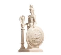 BeautifulGreekStatues Athéna Parthenos Varvakeion Tenant Le Bouclier de Pégase Déesse Grecque Statue d'Albâtre 19cm