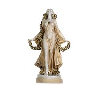 BeautifulGreekStatues Déesse Flore Jeune Fille d'or Jeune Fille des Fleurs Statue Sculpture 18cm
