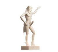 BeautifulGreekStatues Satyr Pan Panas Statue grecque romaine faite à la main en albâtre 20 cm - Blanc - Statue - Décoration intérieure, Cadeau