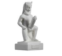 BeautifulGreekStatues Satyre Pan Panas Statue Grecque Romaine Fait Main Albâtre Figure Nu Masculin 14cm