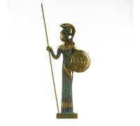 BeautifulGreekStatues Statue de la déesse Athéna Javelin fabriquée à la main en bronze massif