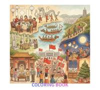 Beautifully hand-drawn coloring book that celebrates the vibrant and diverse festivals of Hong Kong,: Hong Kong Festivals Coloring Book for Kids & ... Cultural Traditions, Asian Travel Line Art