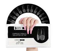 Beautilux Capsule Americaine Ongle Ballerine Long, Capsules Ongles Coffin Long Transparente Acrylique 552 Pièces 12 Tailles, Soak Off Faux Ongles Pose Americaine Pour Manucures à Domicile