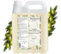Beautiona Savon 5 L : savon moussant à la glycérine et à l'huile d'amande amande hydratant pour mains et corps, pH neutre, 3 fois plus efficace (5 l, olive)