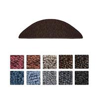 Beautissu 15 Marchettes d'escalier 55x15cm Marron foncé - Tapis d'escalier ProStair couture robuste -Antidérapant pose rapide