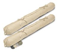 Beautissu 2X Boudin Bas de Porte 100 cm Crème - Bas de Porte Isolant Anti Froid & Anti Bruit 100x10 cm - Boudin de Fenêtre avec Passant pour Porte, Fenêtre et Porte de Jardin - Viento